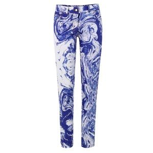 Charollette Taylor Blue Marble Pants (A/U.K. 14)